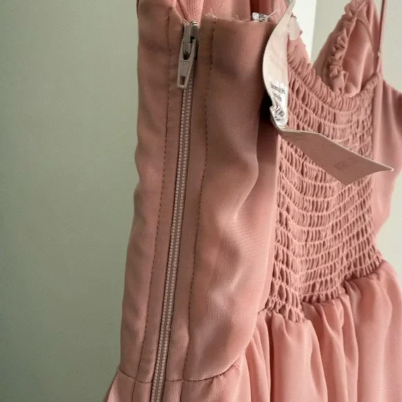 NWT Birdie Grey Lola Dress in Chiffon Dusty Rose - Picture 5 of 7